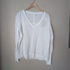 Grey State Kaylyn Classic White Long Sleeved Tee Shirt Size Large